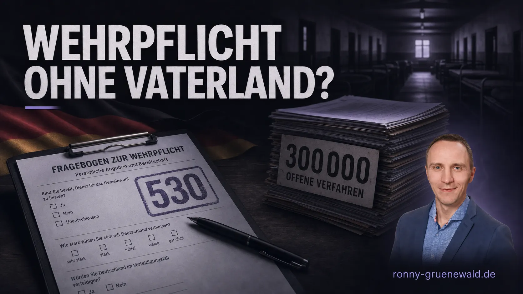 Titelbild: Wehrpflicht-Fragebogen mit 530 Freiwilligen, 300.000 Fragebögen und Ronny als Autor