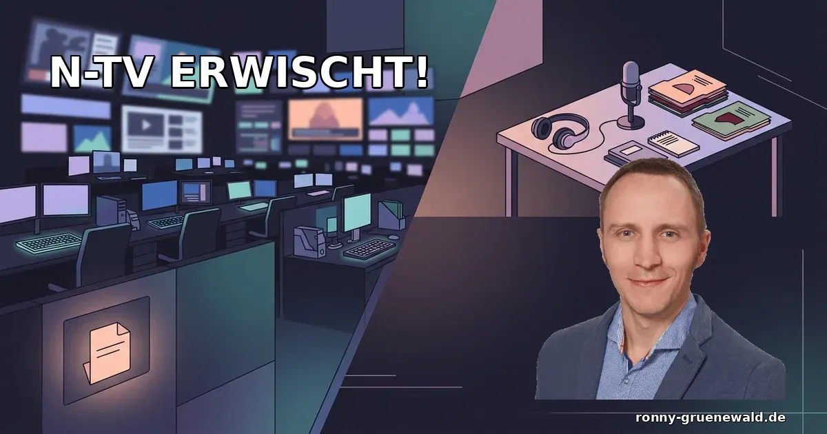 Titelbild: Ronny neben einer dunklen Catppuccin-Szene zu Medien-Doppelstandards zwischen Leitmedien und freien Medien