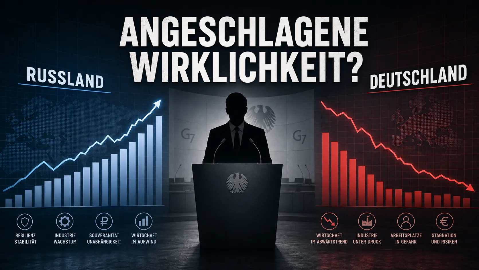 Titelbild: Wirtschaftlicher Realitätscheck zu Merz’ Aussage über Russland und Deutschlands schwaches BIP-Wachstum